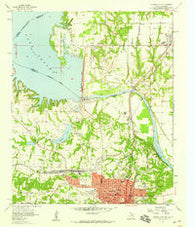 Denison Dam Texas Historical topographic map, 1:24000 scale, 7.5 X 7.5 Minute, Year 1957