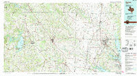 Denton Texas Historical topographic map, 1:100000 scale, 30 X 60 Minute, Year 1991