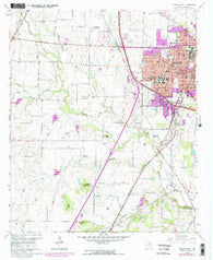 Denton West Texas Historical topographic map, 1:24000 scale, 7.5 X 7.5 Minute, Year 1960