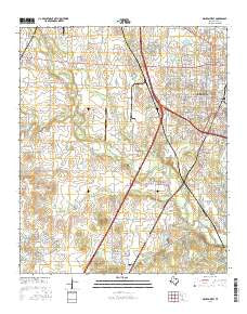 Denton West Texas Current topographic map, 1:24000 scale, 7.5 X 7.5 Minute, Year 2016