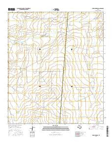 Derrick Draw Texas Current topographic map, 1:24000 scale, 7.5 X 7.5 Minute, Year 2016