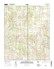Detroit Texas Current topographic map, 1:24000 scale, 7.5 X 7.5 Minute, Year 2016