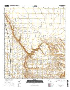 Devils Den Texas Current topographic map, 1:24000 scale, 7.5 X 7.5 Minute, Year 2016