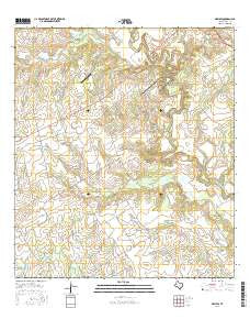 Dewees Texas Current topographic map, 1:24000 scale, 7.5 X 7.5 Minute, Year 2016