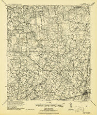 Dewville Texas Historical topographic map, 1:62500 scale, 15 X 15 Minute, Year 1942