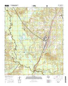 Diboll Texas Current topographic map, 1:24000 scale, 7.5 X 7.5 Minute, Year 2016