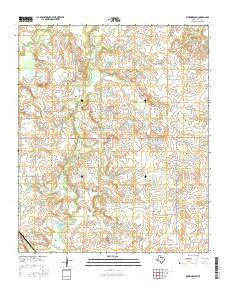 Dickworsham Texas Current topographic map, 1:24000 scale, 7.5 X 7.5 Minute, Year 2016