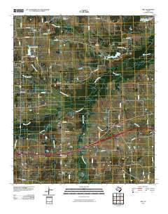 Dike Texas Historical topographic map, 1:24000 scale, 7.5 X 7.5 Minute, Year 2010