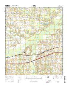 Dike Texas Current topographic map, 1:24000 scale, 7.5 X 7.5 Minute, Year 2016