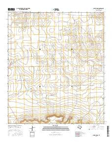 Divide Draw Texas Current topographic map, 1:24000 scale, 7.5 X 7.5 Minute, Year 2016