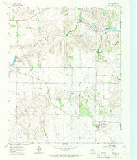 Dodson Texas Historical topographic map, 1:24000 scale, 7.5 X 7.5 Minute, Year 1964