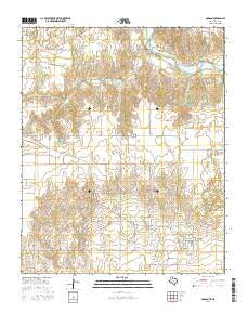 Dodson Texas Current topographic map, 1:24000 scale, 7.5 X 7.5 Minute, Year 2016