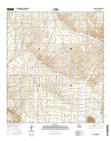 Dog Canyon Texas Current topographic map, 1:24000 scale, 7.5 X 7.5 Minute, Year 2016