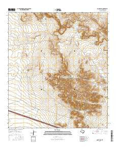 Dome Peak Texas Current topographic map, 1:24000 scale, 7.5 X 7.5 Minute, Year 2016