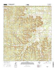 Doss Texas Current topographic map, 1:24000 scale, 7.5 X 7.5 Minute, Year 2016