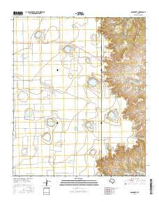 Dougherty Texas Current topographic map, 1:24000 scale, 7.5 X 7.5 Minute, Year 2016
