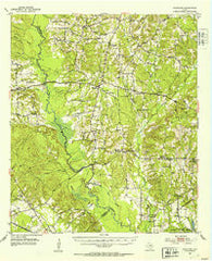 Douglass Texas Historical topographic map, 1:62500 scale, 15 X 15 Minute, Year 1952
