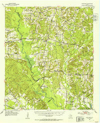 Douglass Texas Historical topographic map, 1:62500 scale, 15 X 15 Minute, Year 1952