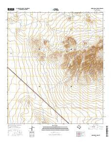 Dowman Canyon Texas Current topographic map, 1:24000 scale, 7.5 X 7.5 Minute, Year 2016