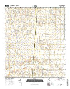 Dry Lake Texas Current topographic map, 1:24000 scale, 7.5 X 7.5 Minute, Year 2016