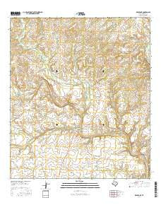 Dryden NE Texas Current topographic map, 1:24000 scale, 7.5 X 7.5 Minute, Year 2016