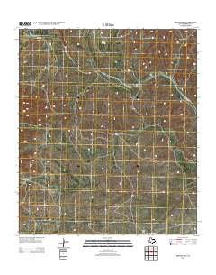 Dryden NW Texas Historical topographic map, 1:24000 scale, 7.5 X 7.5 Minute, Year 2012