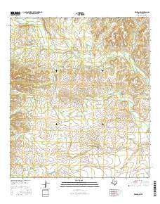 Dryden NW Texas Current topographic map, 1:24000 scale, 7.5 X 7.5 Minute, Year 2016