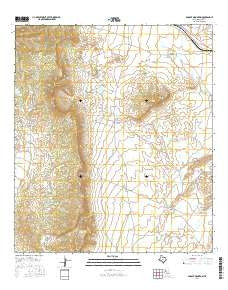 Dugout Mountain Texas Current topographic map, 1:24000 scale, 7.5 X 7.5 Minute, Year 2016