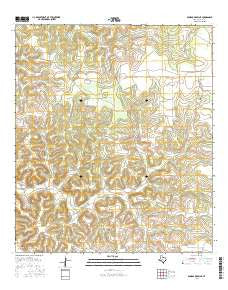 Dunbar Draw NE Texas Current topographic map, 1:24000 scale, 7.5 X 7.5 Minute, Year 2016