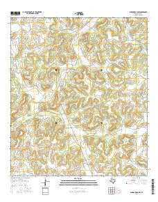 Dunbar Draw NW Texas Current topographic map, 1:24000 scale, 7.5 X 7.5 Minute, Year 2016