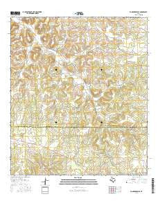 Dunbar Draw SE Texas Current topographic map, 1:24000 scale, 7.5 X 7.5 Minute, Year 2016
