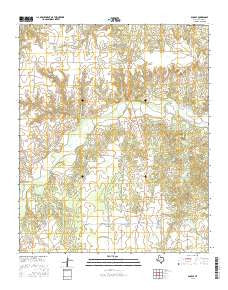 Dunlap Texas Current topographic map, 1:24000 scale, 7.5 X 7.5 Minute, Year 2016