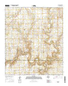 Dunn Texas Current topographic map, 1:24000 scale, 7.5 X 7.5 Minute, Year 2016