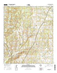 Dunn Creek Texas Current topographic map, 1:24000 scale, 7.5 X 7.5 Minute, Year 2016