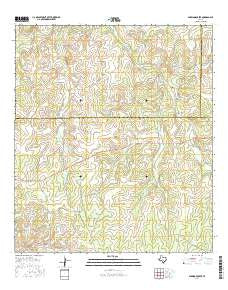 Earwood Creek Texas Current topographic map, 1:24000 scale, 7.5 X 7.5 Minute, Year 2016