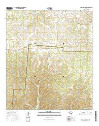 Earwood Creek SW Texas Current topographic map, 1:24000 scale, 7.5 X 7.5 Minute, Year 2016