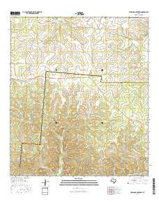 Earwood Creek SW Texas Current topographic map, 1:24000 scale, 7.5 X 7.5 Minute, Year 2016