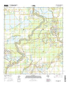 East Columbia Texas Current topographic map, 1:24000 scale, 7.5 X 7.5 Minute, Year 2016