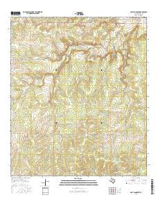 East Elm Creek Texas Current topographic map, 1:24000 scale, 7.5 X 7.5 Minute, Year 2016