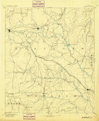 Eastland Texas Historical topographic map, 1:125000 scale, 30 X 30 Minute, Year 1894