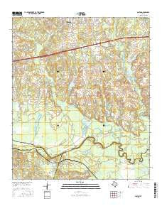 Easton Texas Current topographic map, 1:24000 scale, 7.5 X 7.5 Minute, Year 2016