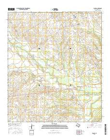 Echols Texas Current topographic map, 1:24000 scale, 7.5 X 7.5 Minute, Year 2016