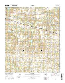 Ector Texas Current topographic map, 1:24000 scale, 7.5 X 7.5 Minute, Year 2016