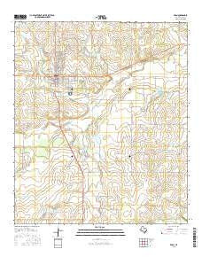 Eden Texas Current topographic map, 1:24000 scale, 7.5 X 7.5 Minute, Year 2016