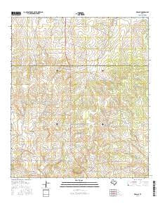 Eden SE Texas Current topographic map, 1:24000 scale, 7.5 X 7.5 Minute, Year 2016