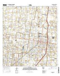 Edinburg Texas Current topographic map, 1:24000 scale, 7.5 X 7.5 Minute, Year 2016