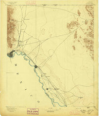 El Paso Texas Historical topographic map, 1:125000 scale, 30 X 30 Minute, Year 1896