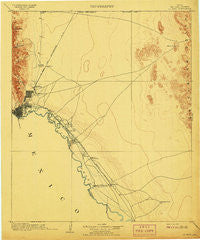 El Paso Texas Historical topographic map, 1:125000 scale, 30 X 30 Minute, Year 1908