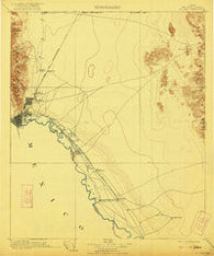 El Paso Texas Historical topographic map, 1:125000 scale, 30 X 30 Minute, Year 1908