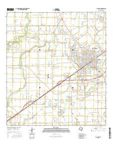 El Campo Texas Current topographic map, 1:24000 scale, 7.5 X 7.5 Minute, Year 2016